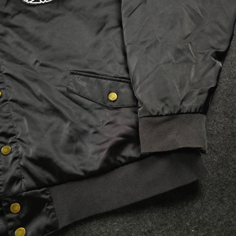 Adidas x Mark Gonzales Shmoo Bomber Jacket Black Gold Snap Front Men's 2XL - Picture 15 of 16